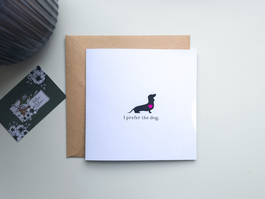 Novelty Dachshund Anniversary Card